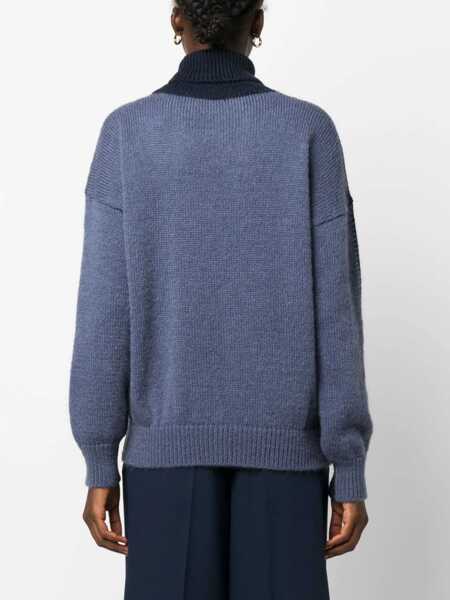 Pulovere ALYSI Alysi Mohair Wool Turtleneck Sweater BLUE Femei (BM 10258574) 4