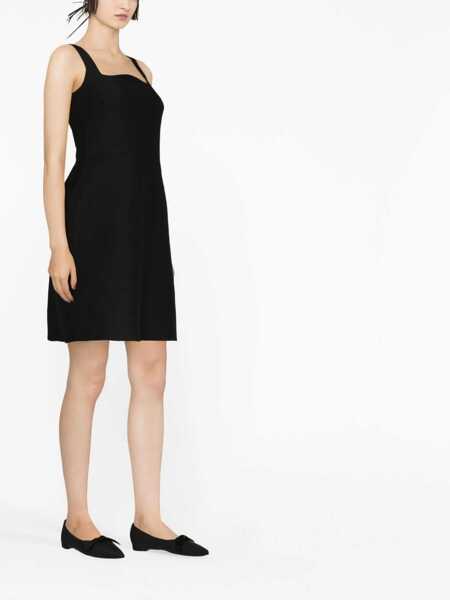 Rochii Valentino Garavani Valentino Garavani Crepe Mini Dress Black Femei (BM 10260353) 4
