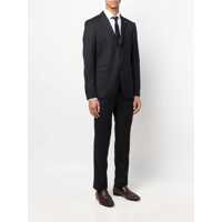 Costume Tagliatore pentru Barbati - Costume Tagliatore Black Single-Breasted Suit With Logo Pin In Cotton Man Black Barbati (BM 10260545) - B-mall.ro