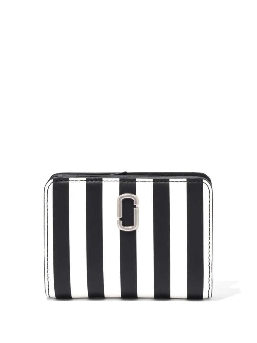 Marc Jacobs MARC JACOBS The Stripe Compact wallet BLACK/WHITE