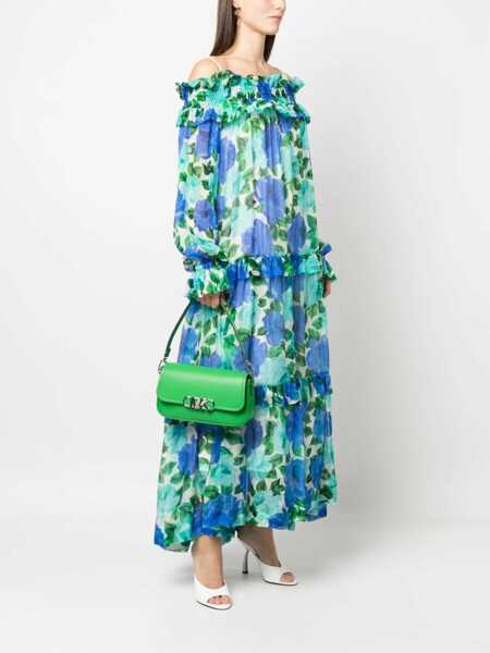 Genti de umar Michael Kors Green Parker Medium Shoulder Bag In Leather Woman GREEN Femei (BM 10268486) 2