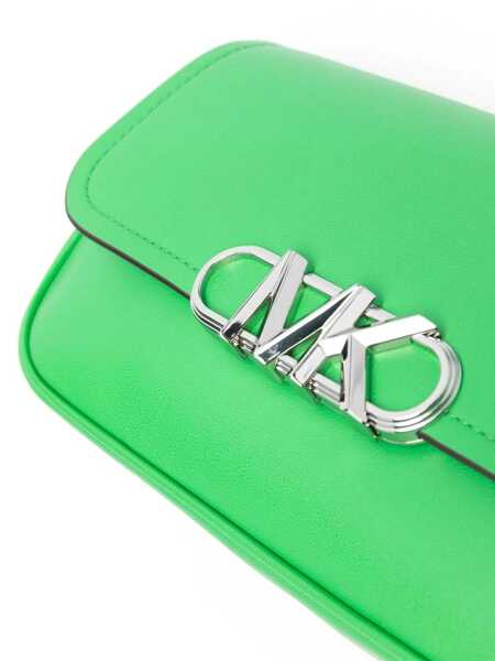 Genti de umar Michael Kors Green Parker Medium Shoulder Bag In Leather Woman GREEN Femei (BM 10268486) 4