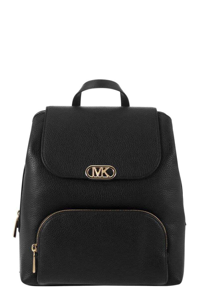 Michael Kors MICHAEL KORS KENSINGTON - Grained leather backpack BLACK