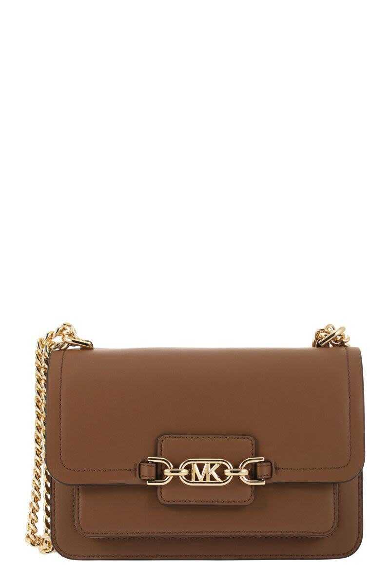 Michael Kors MICHAEL KORS Heather leather shoulder bag BROWN