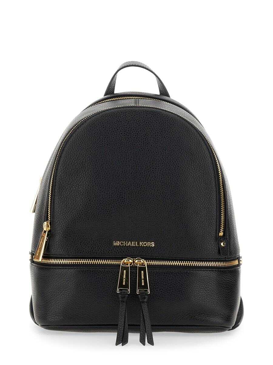 Michael Kors MICHAEL MICHAEL KORS RHEA ZIPPER MEDIUM BACKPACK BLACK