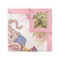 Esarfe Salvatore Ferragamo India Print Silk Foulard Femei