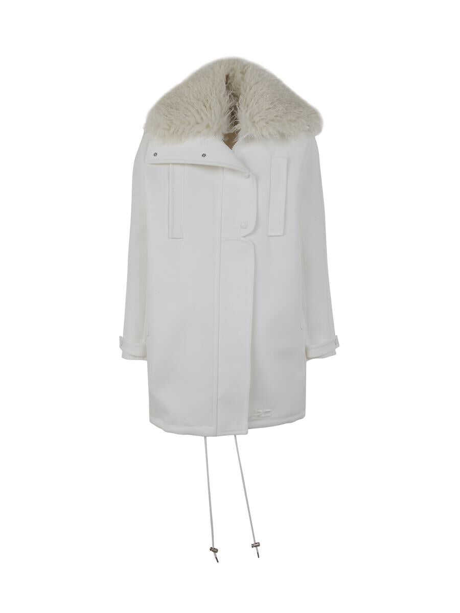 COURRÈGES COURRÈGES TECH TWILL PARKA COAT CLOTHING WHITE