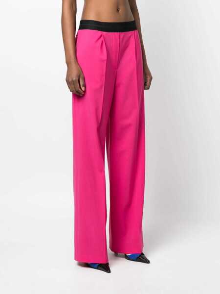 Pantaloni casual MSGM Msgm Pants With Front Pleats Purple Femei (BM 10272167) 3