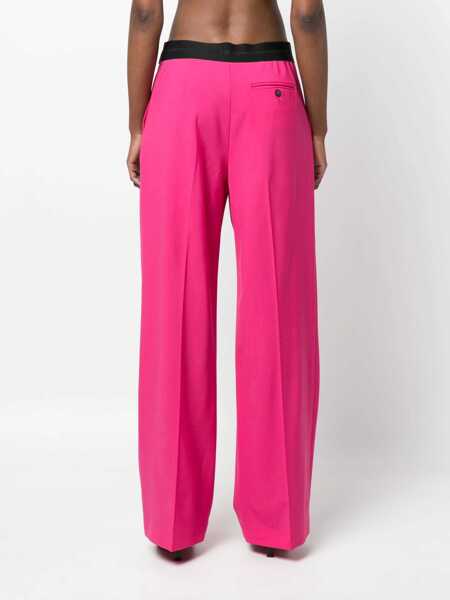 Pantaloni casual MSGM Msgm Pants With Front Pleats Purple Femei (BM 10272167) 4