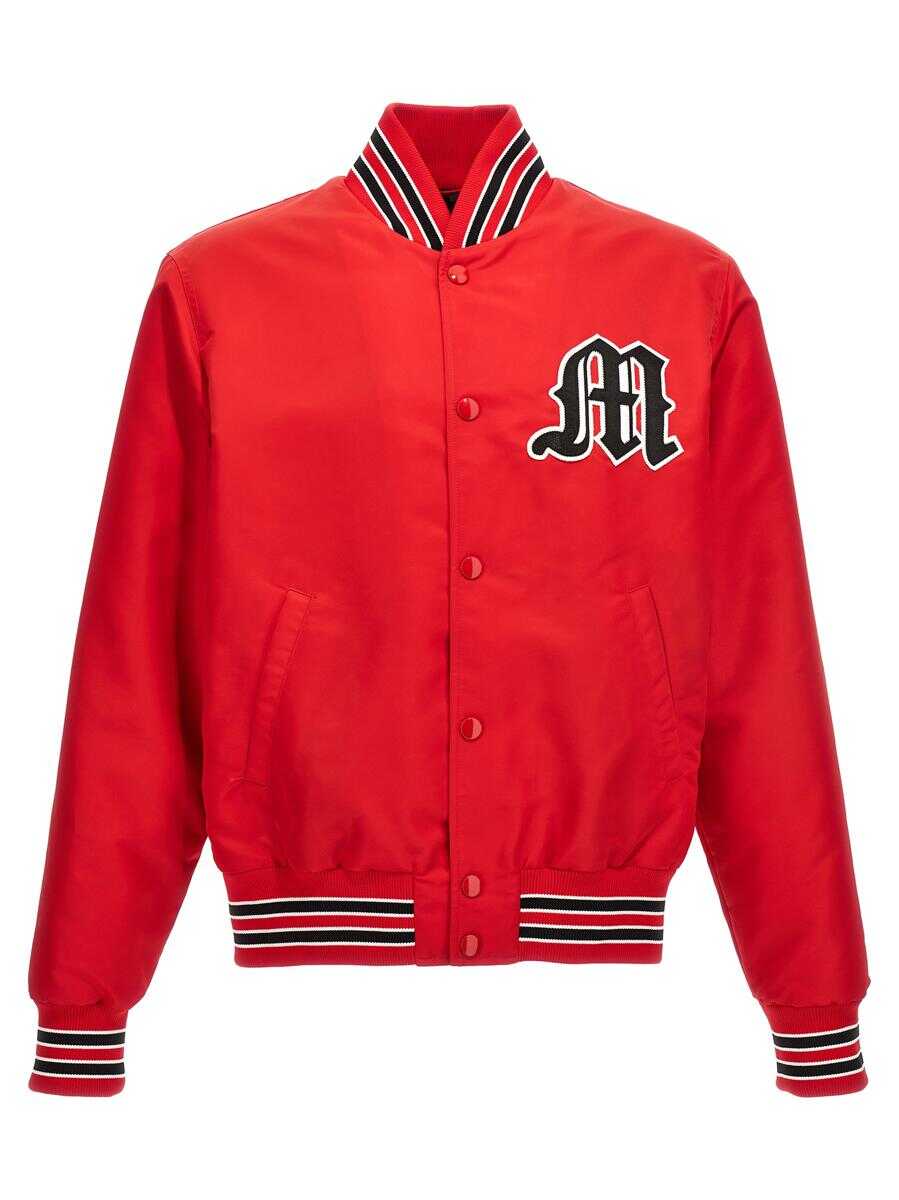 MSGM MSGM Logo bomber jacket RED