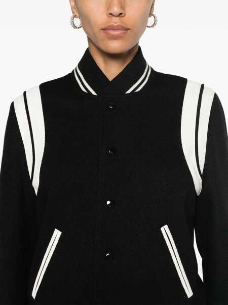 Geci Saint Laurent Saint Laurent Jackets Black Femei (BM 10273169) 5