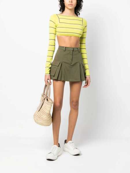 Pulovere PUCCI Pucci Cut-Out Cropped Sweater GREEN Femei (BM 10274042) 2