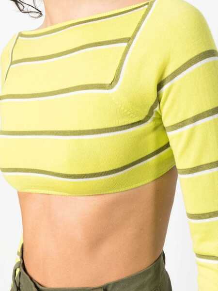 Pulovere PUCCI Pucci Cut-Out Cropped Sweater GREEN Femei (BM 10274042) 5