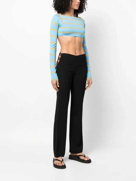 Pulovere PUCCI Pucci Cut-Out Cropped Sweater BLUE Femei (BM 10274045) 3