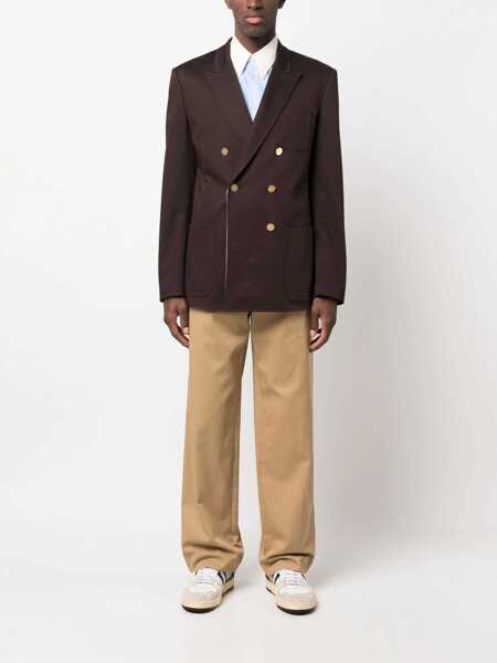 Sacouri Valentino Garavani Valentino Garavani Brown Viscose-Wool Blend Blazer EBONY Barbati (BM 10280993) 2