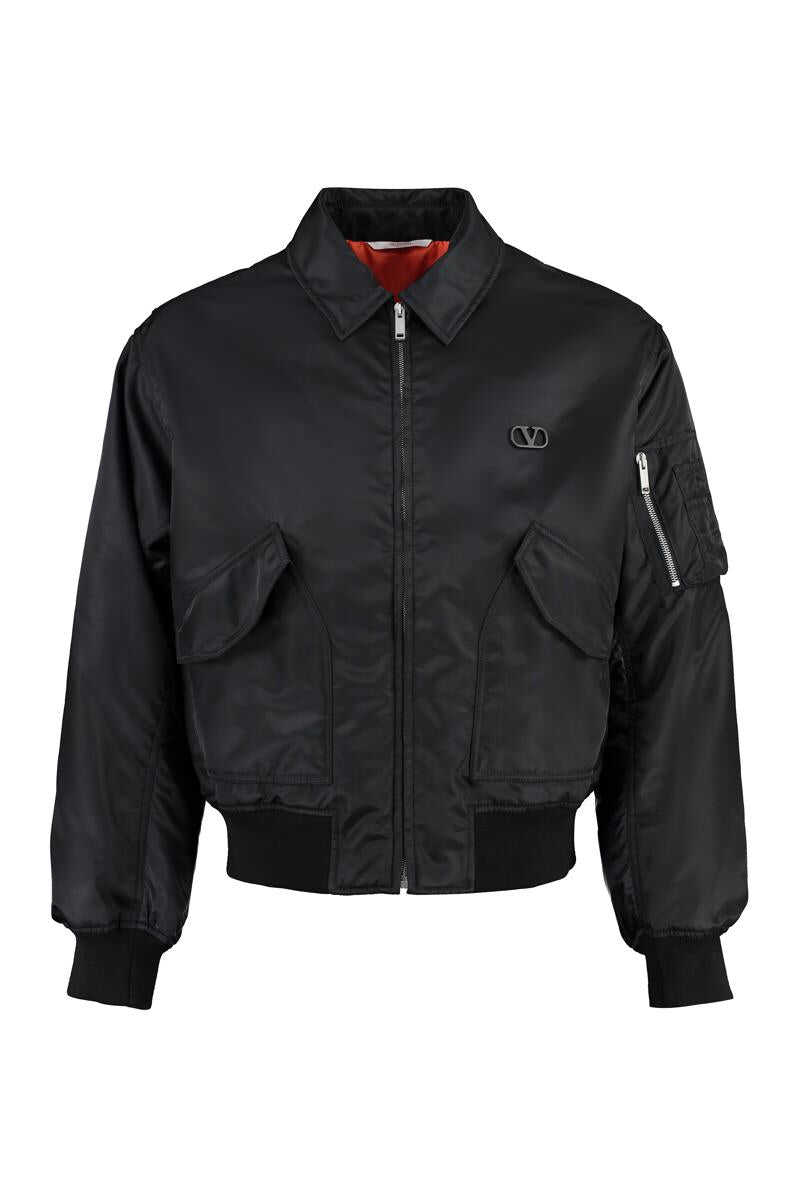 Valentino Garavani VALENTINO NYLON BOMBER JACKET BLACK