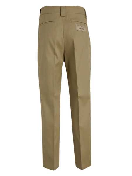 Pantaloni Valentino Garavani Valentino Garavani Cotton Gabardine Trousers Beige Barbati (BM 10281152) 2