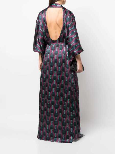Topuri OZWALD BOATENG Ozwald Boateng Printed Silk Kimono Dress MULTICOLOUR Barbati (BM 10282163) 3