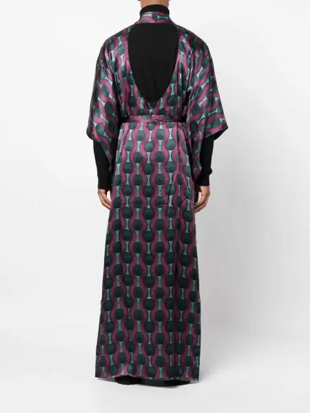 Topuri OZWALD BOATENG Ozwald Boateng Printed Silk Kimono Dress MULTICOLOUR Barbati (BM 10282163) 5