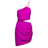 Rochii 'Midori' One-Shoulder Mini Hot Pink Dress With Cut-Out Detail In Silk Woman Gauge81 Femei