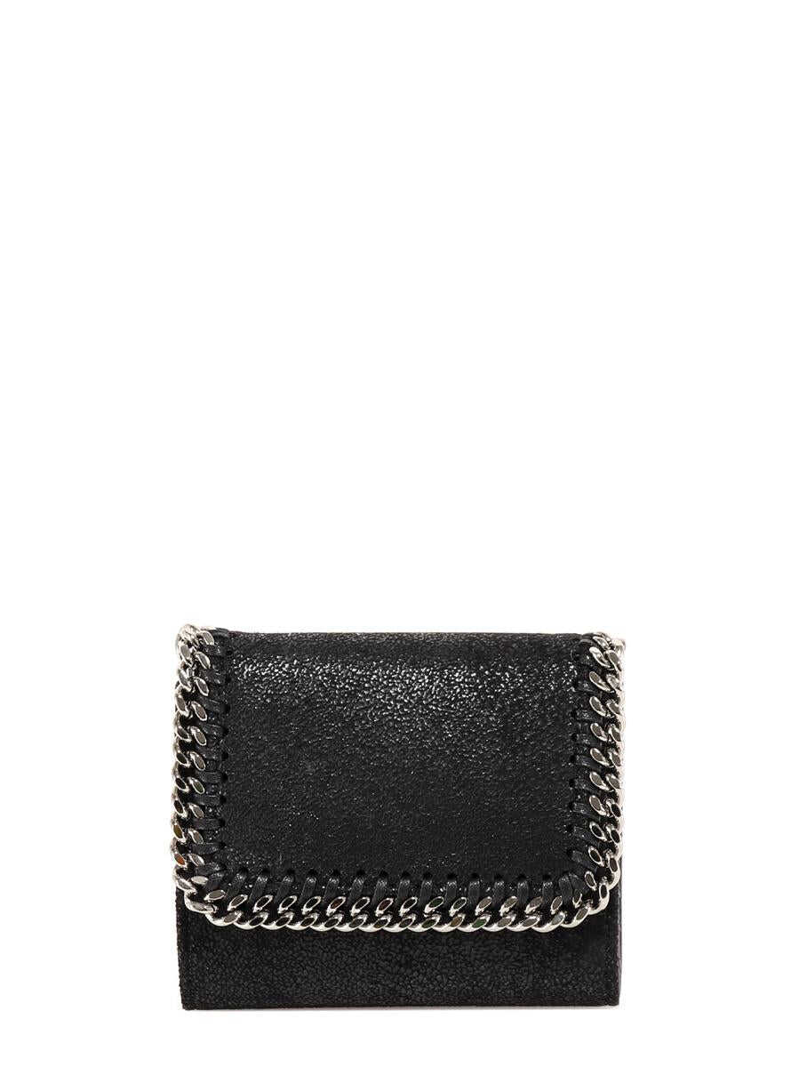 Stella McCartney STELLA MCCARTNEY FALABELLA SMALL FLAP WALLET BLACK