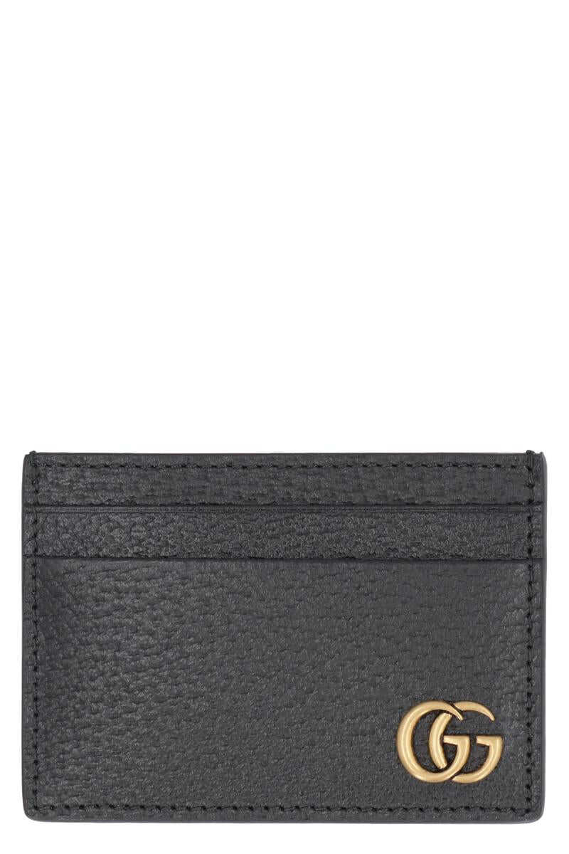 Gucci GUCCI GG MARMONT LEATHER CARD HOLDER BLACK