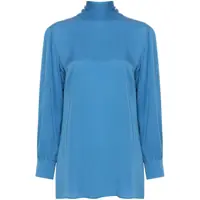 Topuri Gucci Pussy-Bow Collar Georgette Shirt Femei