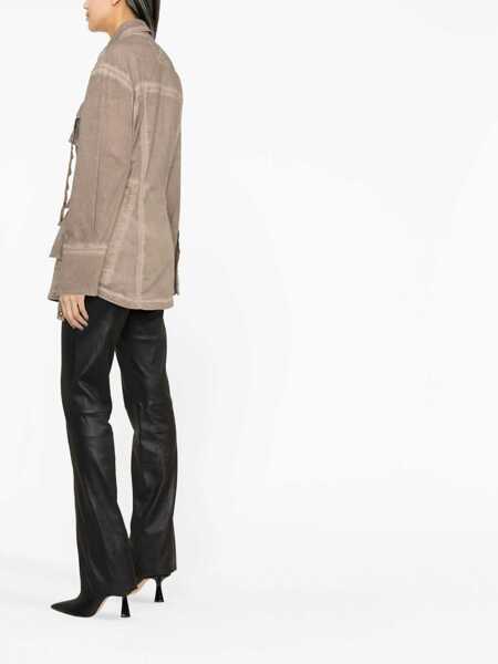 Geci Blumarine Blumarine Pocketed Denim Jacket BROWN Femei (BM 10284401) 3