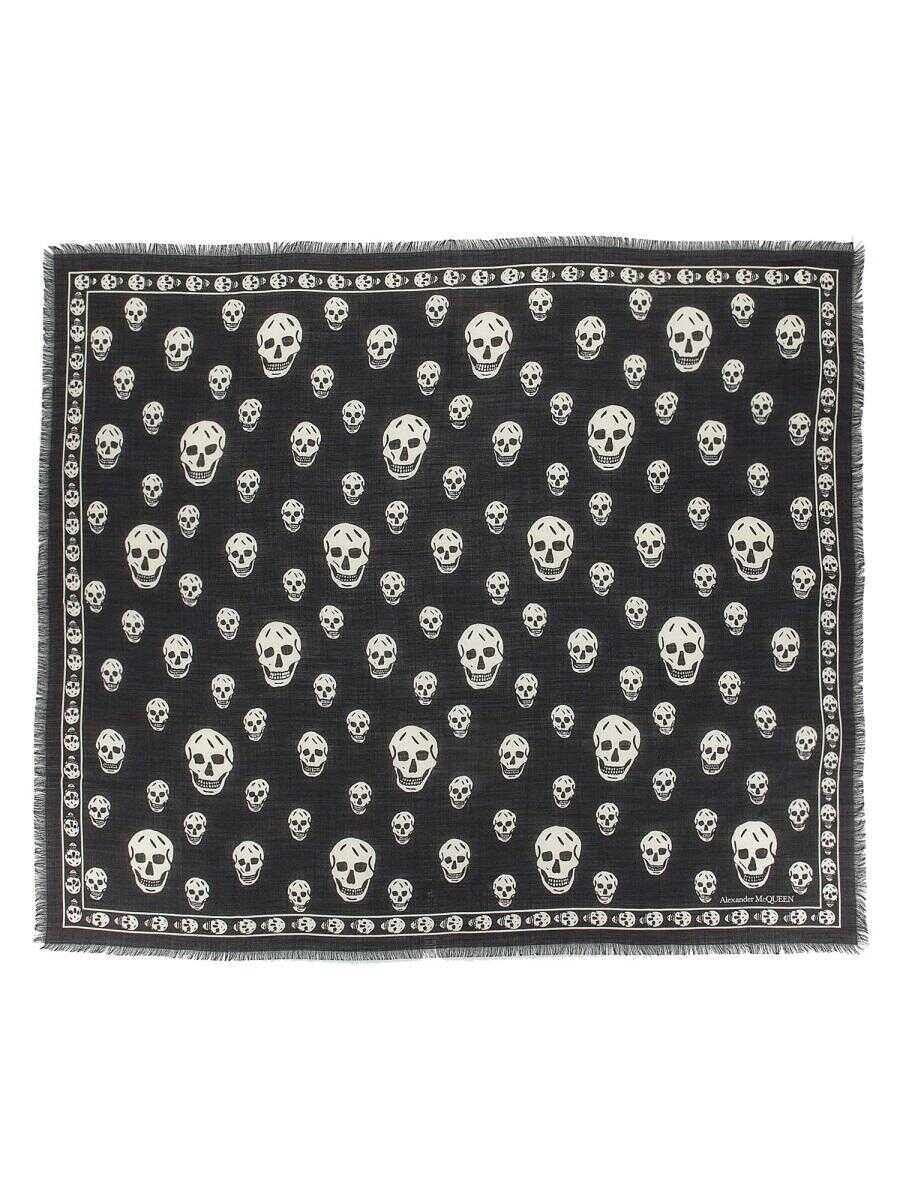 Alexander McQueen ALEXANDER MCQUEEN CLASSIC SKULL SCARF BLACK