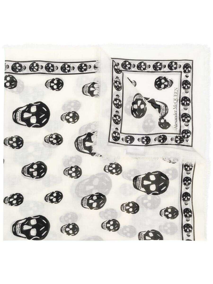 Alexander McQueen Alexander McQueen Scarfs IVORY BLACK