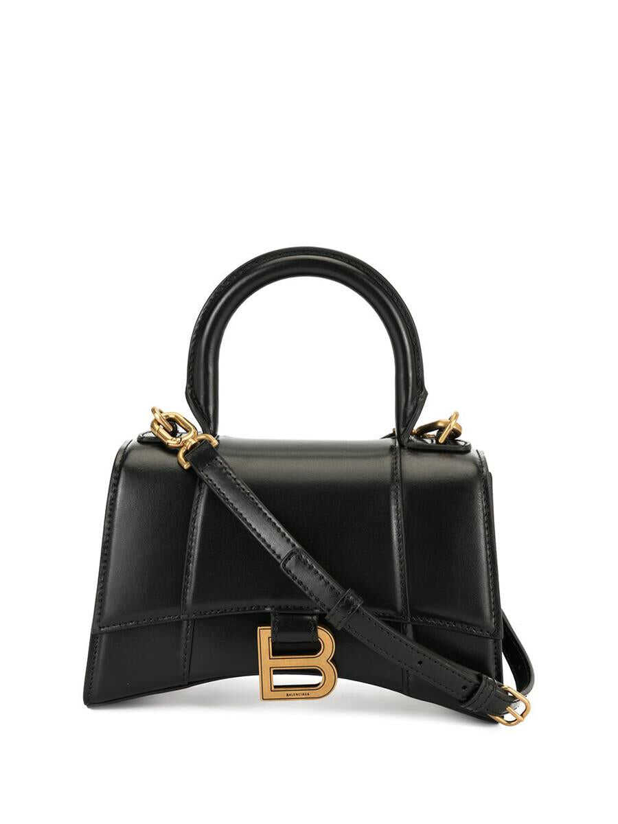 Balenciaga BALENCIAGA Hourglass XS leather handbag Black