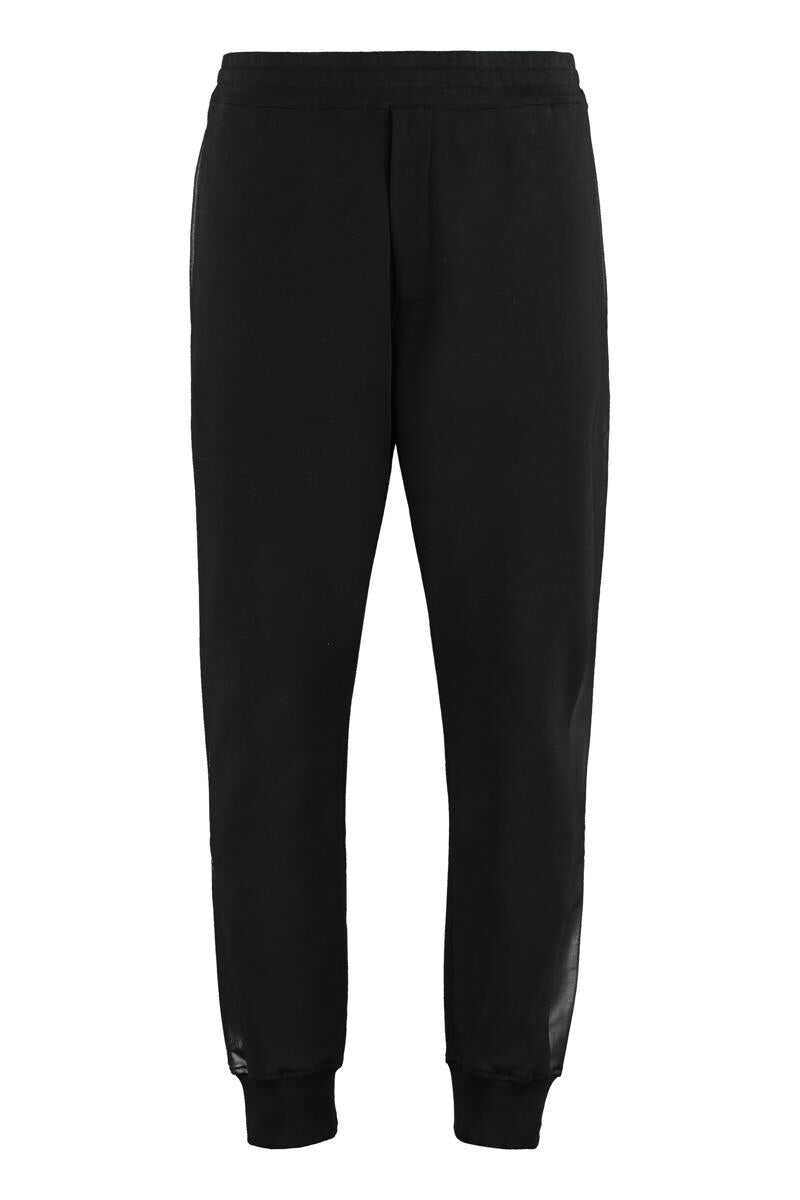 Alexander McQueen ALEXANDER MCQUEEN STRETCH COTTON TRACK-PANTS black