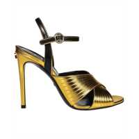 Pantofi cu toc GUCCI METALLIC LEATHER SANDALS Femei