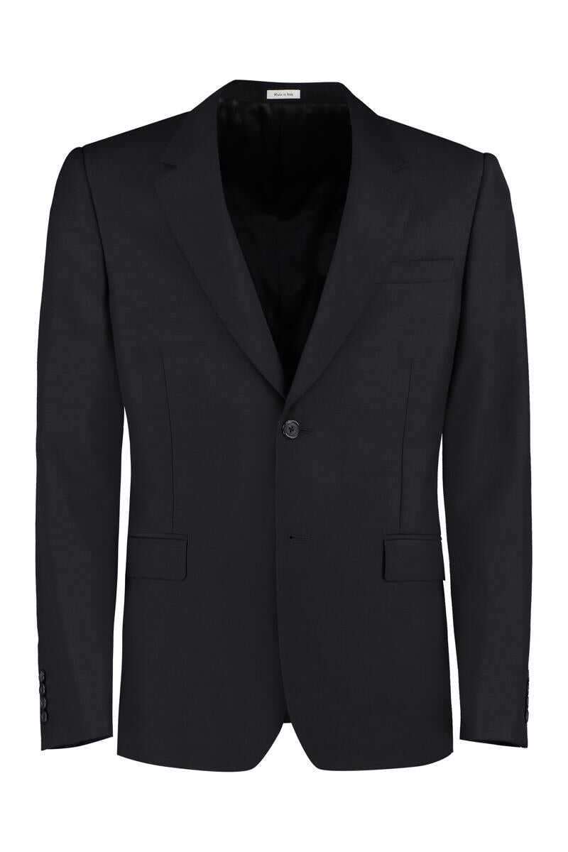 Alexander McQueen ALEXANDER MCQUEEN SINGLE-BREASTED TWO-BUTTON JACKET BLACK