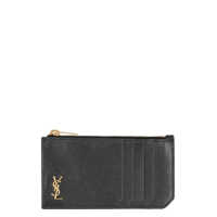 Portofele Saint Laurent Fragments Tiny Cassandre Smooth Leather Card Holder Barbati