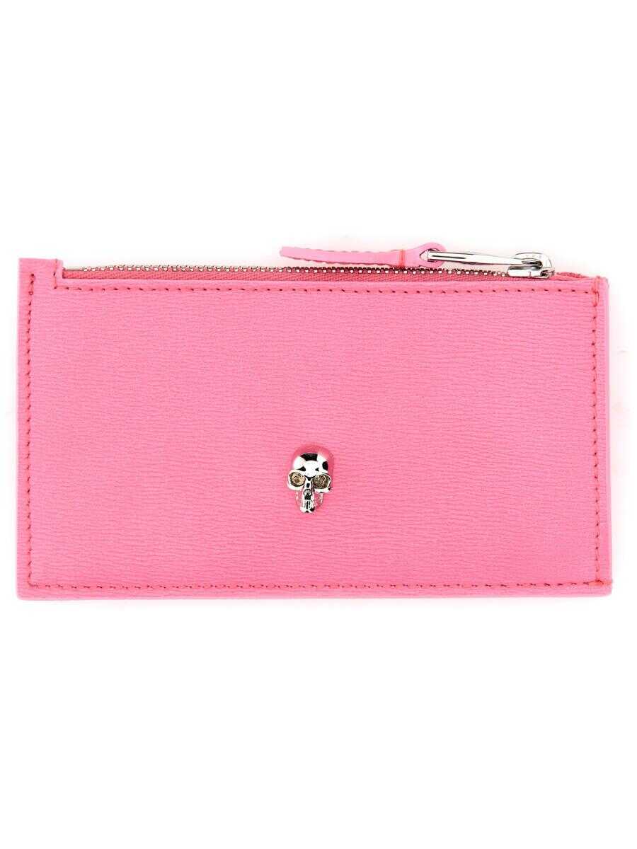 Alexander McQueen ALEXANDER MCQUEEN WALLET WITH SKULL PINK