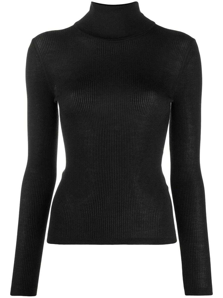 Saint Laurent SAINT LAURENT Wool and silk blend turtleneck sweater Black