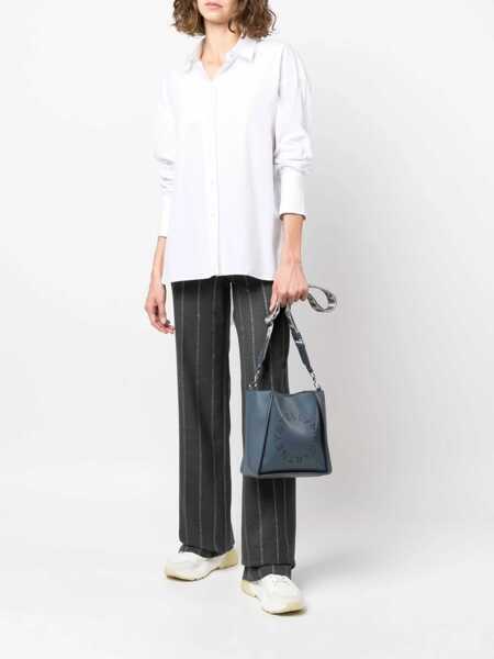 Pantaloni casual Stella McCartney Stella McCartney Wide Leg Pinstripe Trousers GREY Femei (BM 10299092) 2