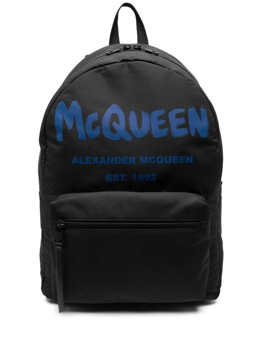 Alexander McQueen ALEXANDER MCQUEEN Metropolitan Graffiti backpack BLACK