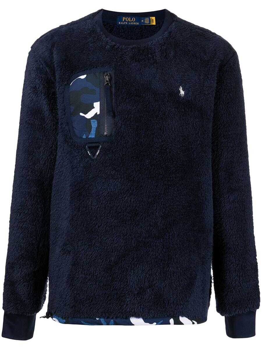 Ralph Lauren POLO RALPH LAUREN Cortina Sherpa Sweatshirt Blue