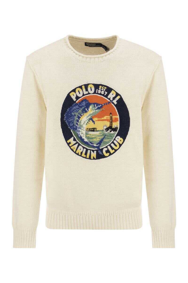 Ralph Lauren POLO RALPH LAUREN Cotton and linen jersey with graphics CREAM