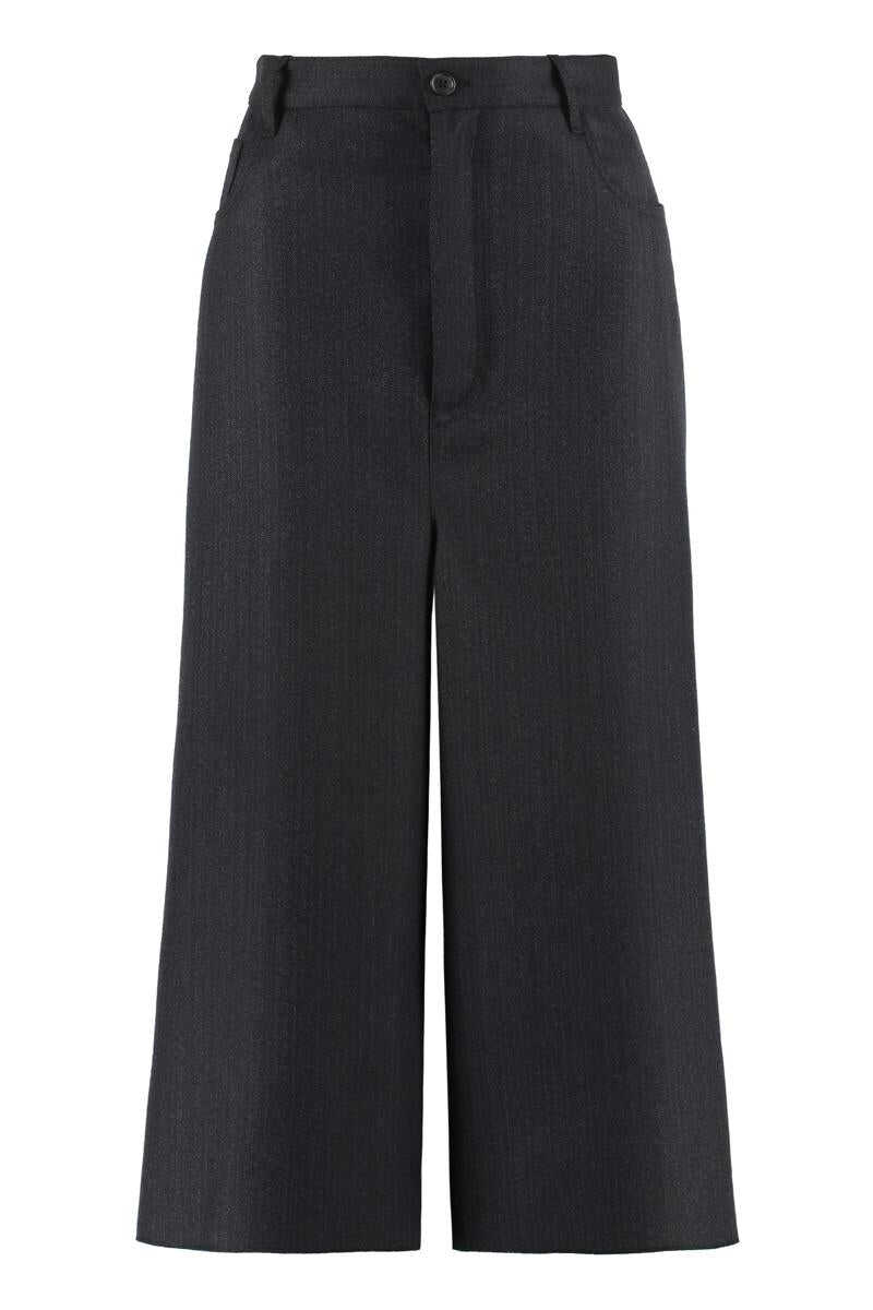 Balenciaga BALENCIAGA WOOL WIDE-LEG TROUSERS black