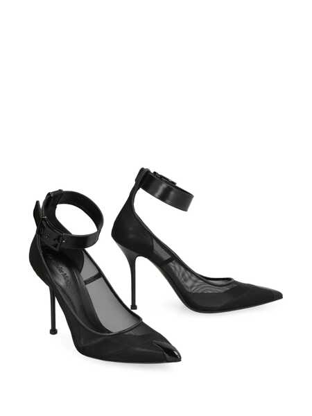 Pantofi cu toc Alexander McQueen Alexander McQueen Punk Pumps With Strap Black Femei (BM 10320596) 2