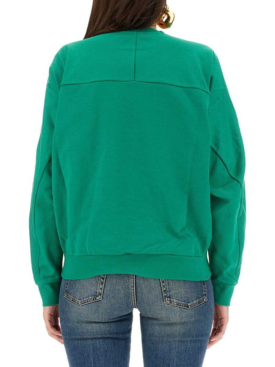 Alexander McQueen ALEXANDER MCQUEEN VARSIITY SKULL SWEATSHIRT GREEN