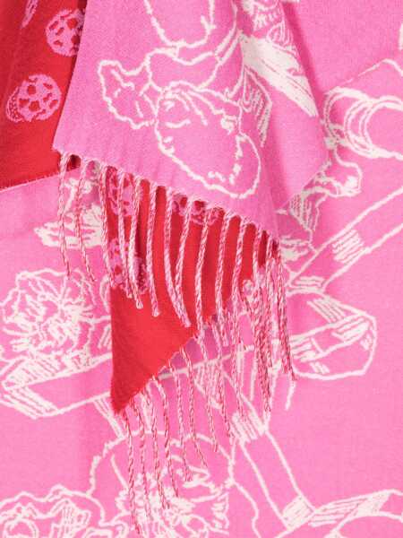 Esarfe Alexander McQueen Alexander McQueen Scarves And Foulards WELSHREDPSYCPINK Femei (BM 10324286) 3
