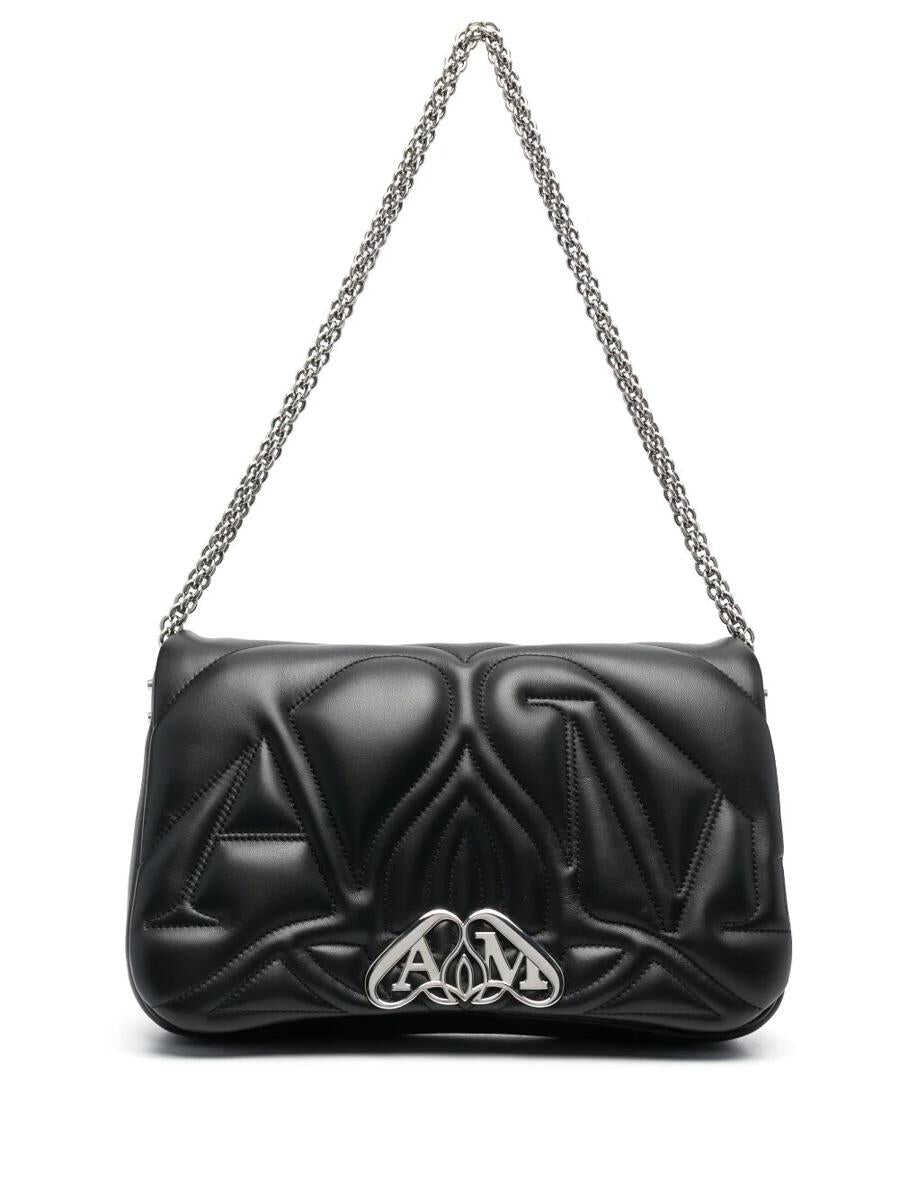 Alexander McQueen ALEXANDER MCQUEEN Seal leather shoulder bag Black