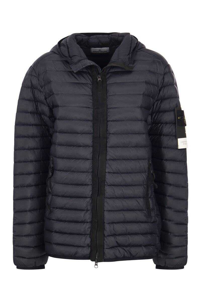 Stone Island STONE ISLAND PACKABLE - Lightweight down jacket with hood NAVY