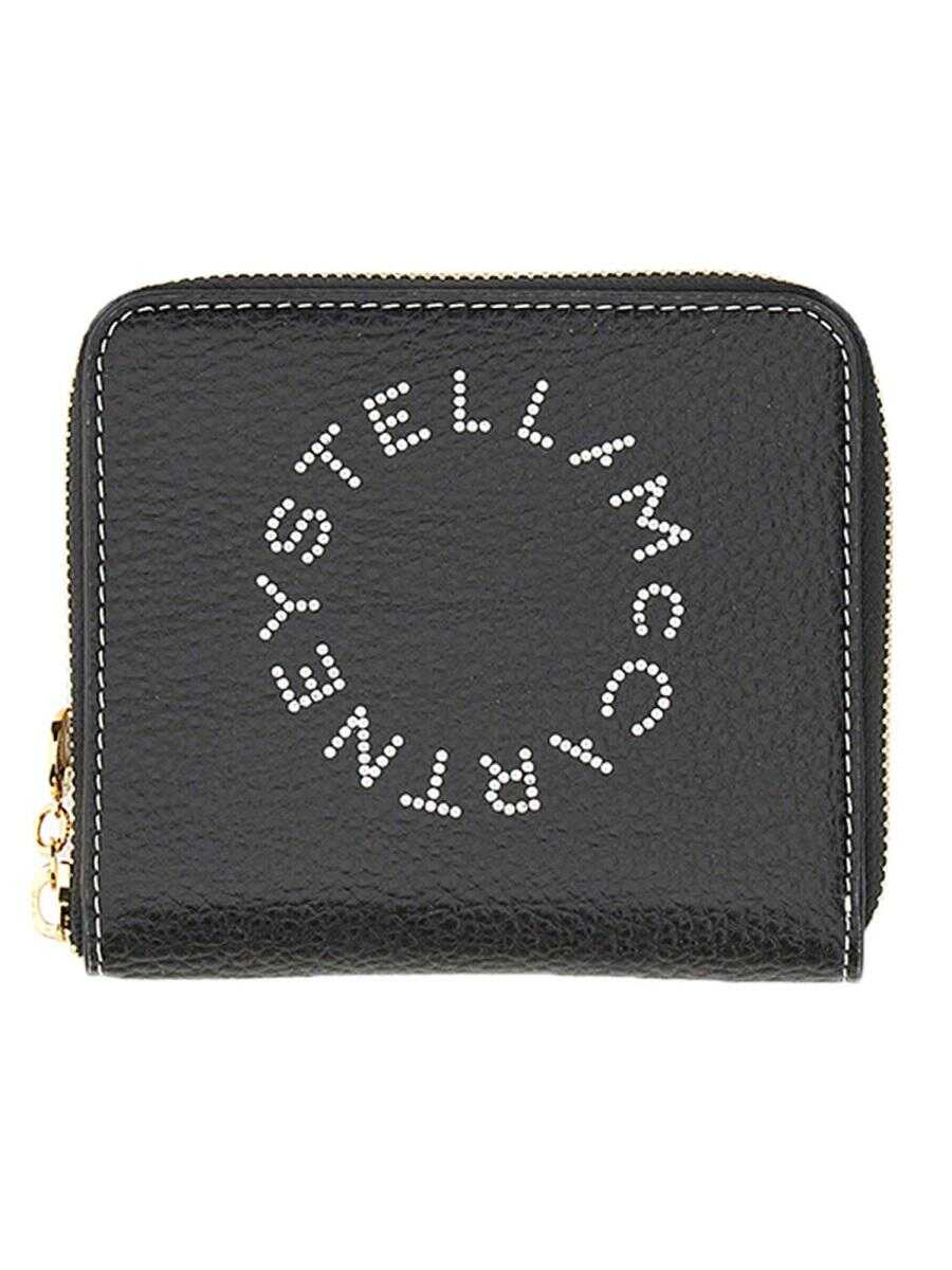 Stella McCartney STELLA MCCARTNEY ZIPPED WALLET BLACK