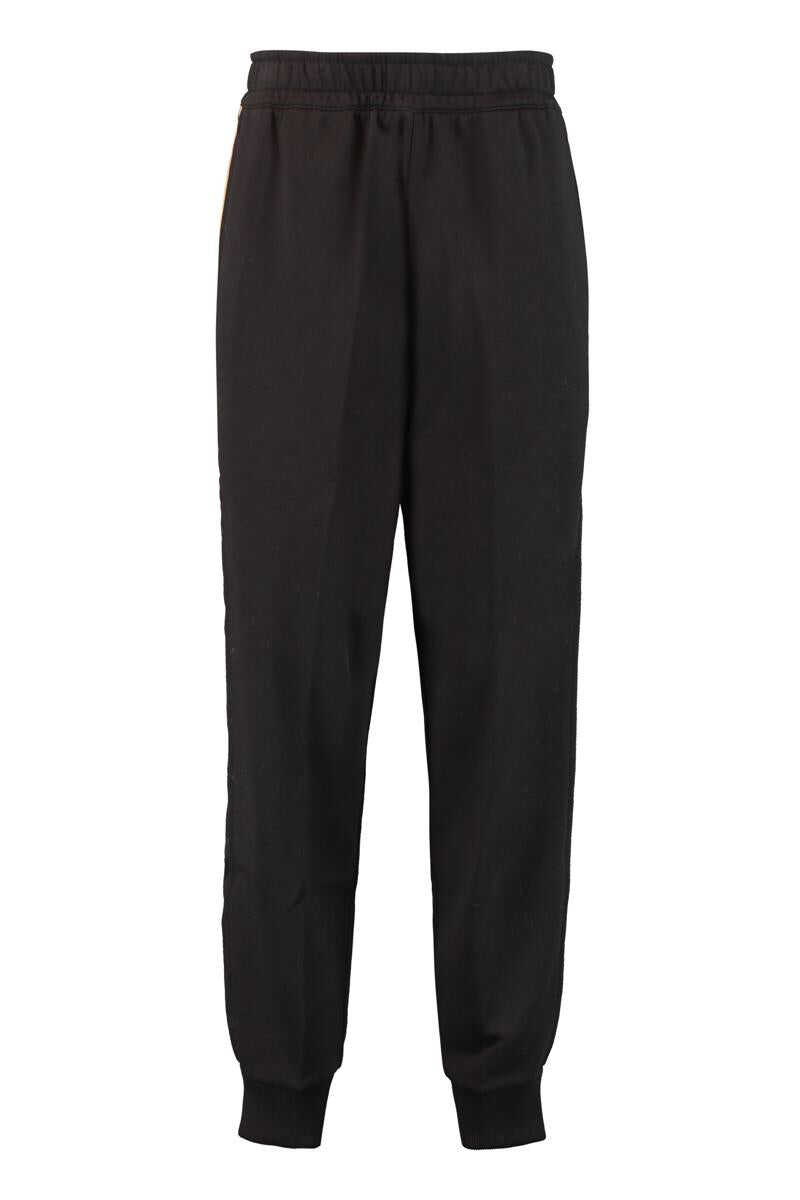 Burberry BURBERRY STRETCH COTTON TRACK-PANTS black