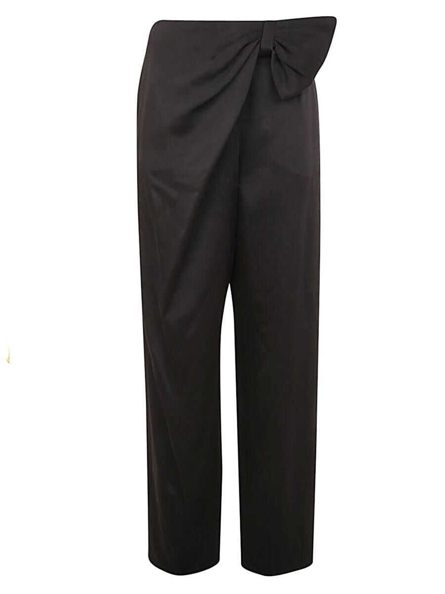 Alberta Ferretti ALBERTA FERRETTI PANTS W RIBBON AT THE WAIST CLOTHING Black